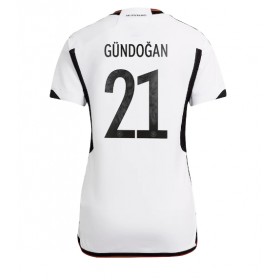 Jalkapallo Pelipaidat/Peliasut Saksa Ilkay Gundogan 21 Naisten Kotipelipaita Mm-Kisat 2022